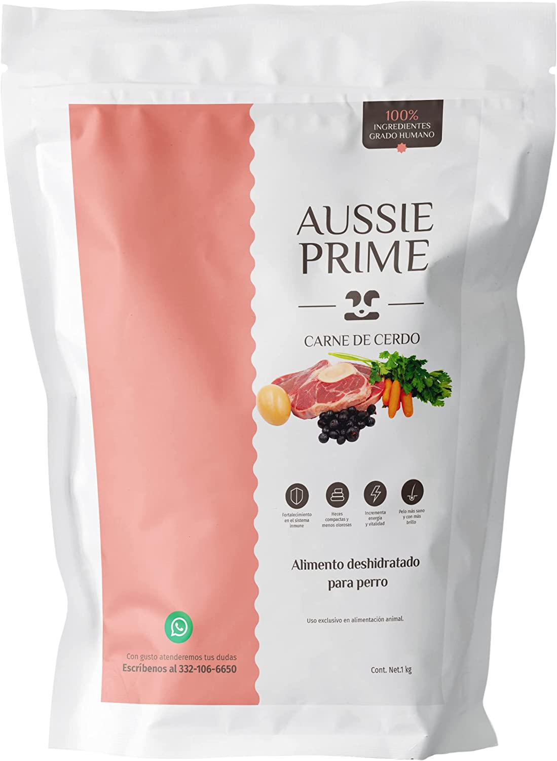 Alimento Deshidratado sabor Cerdo en Pouch (1 Kg)