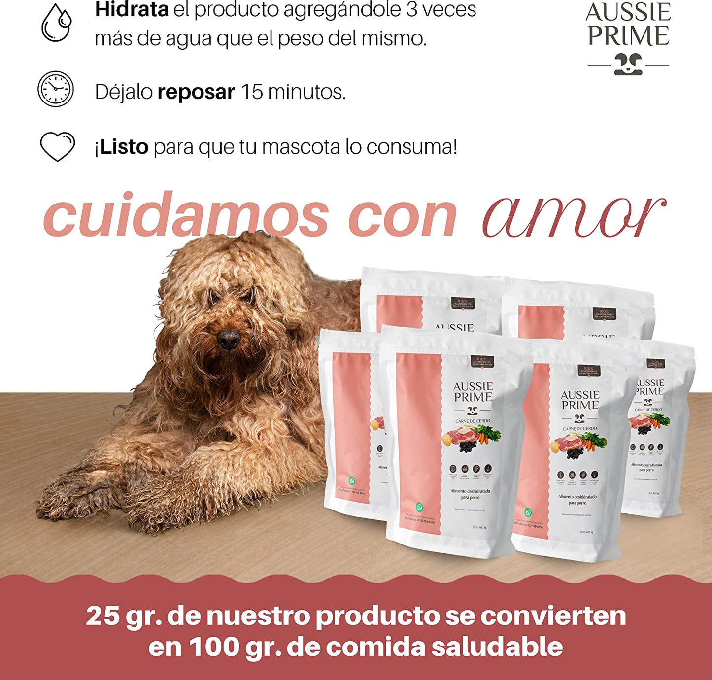 Alimento Deshidratado sabor Cerdo en Pouch (1 Kg)