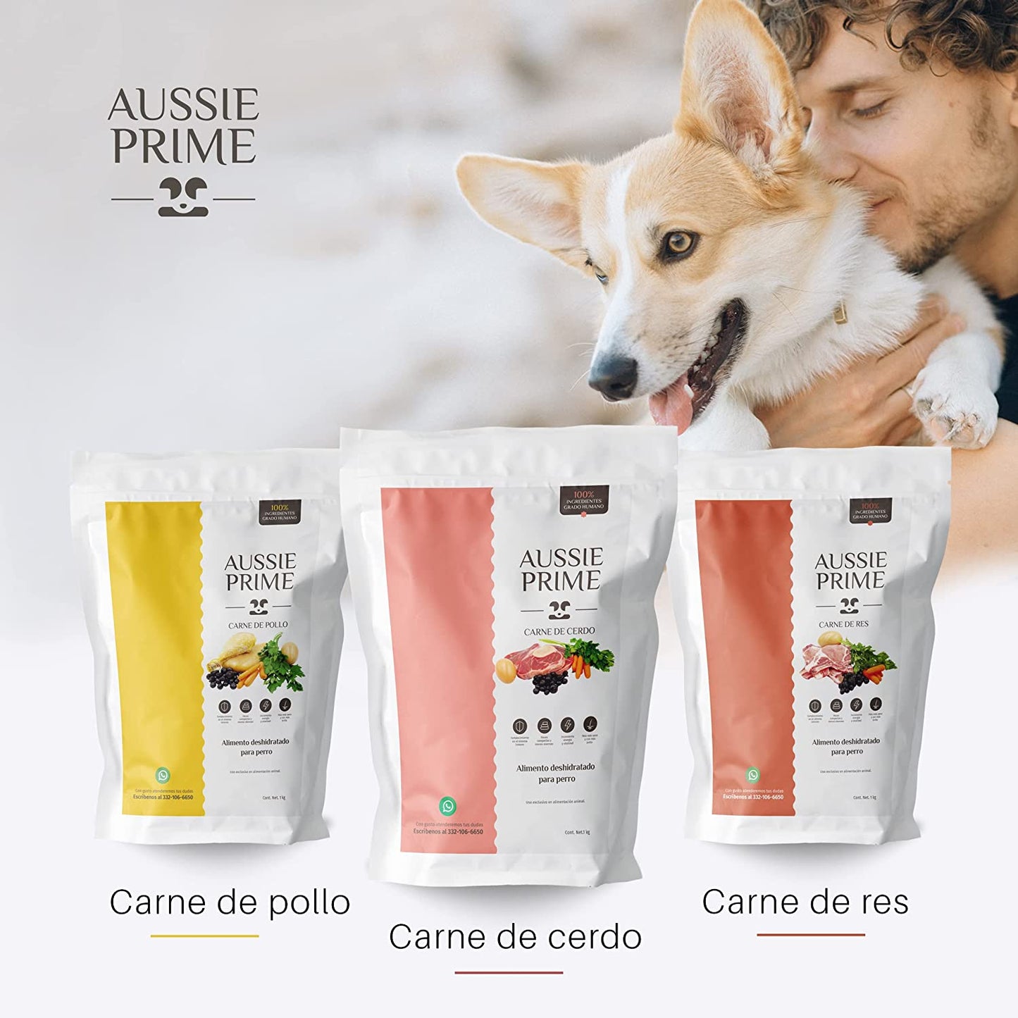 Alimento Deshidratado sabor Cerdo en Pouch (1 Kg)