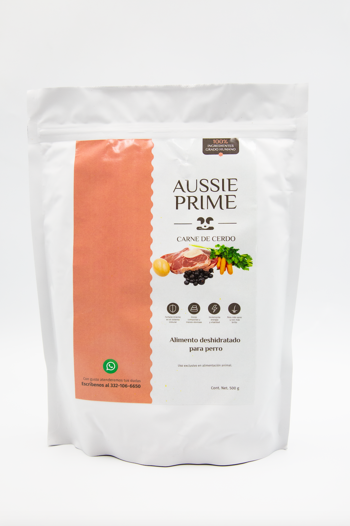 Alimento Deshidratado sabor Cerdo en Pouch (500 g)