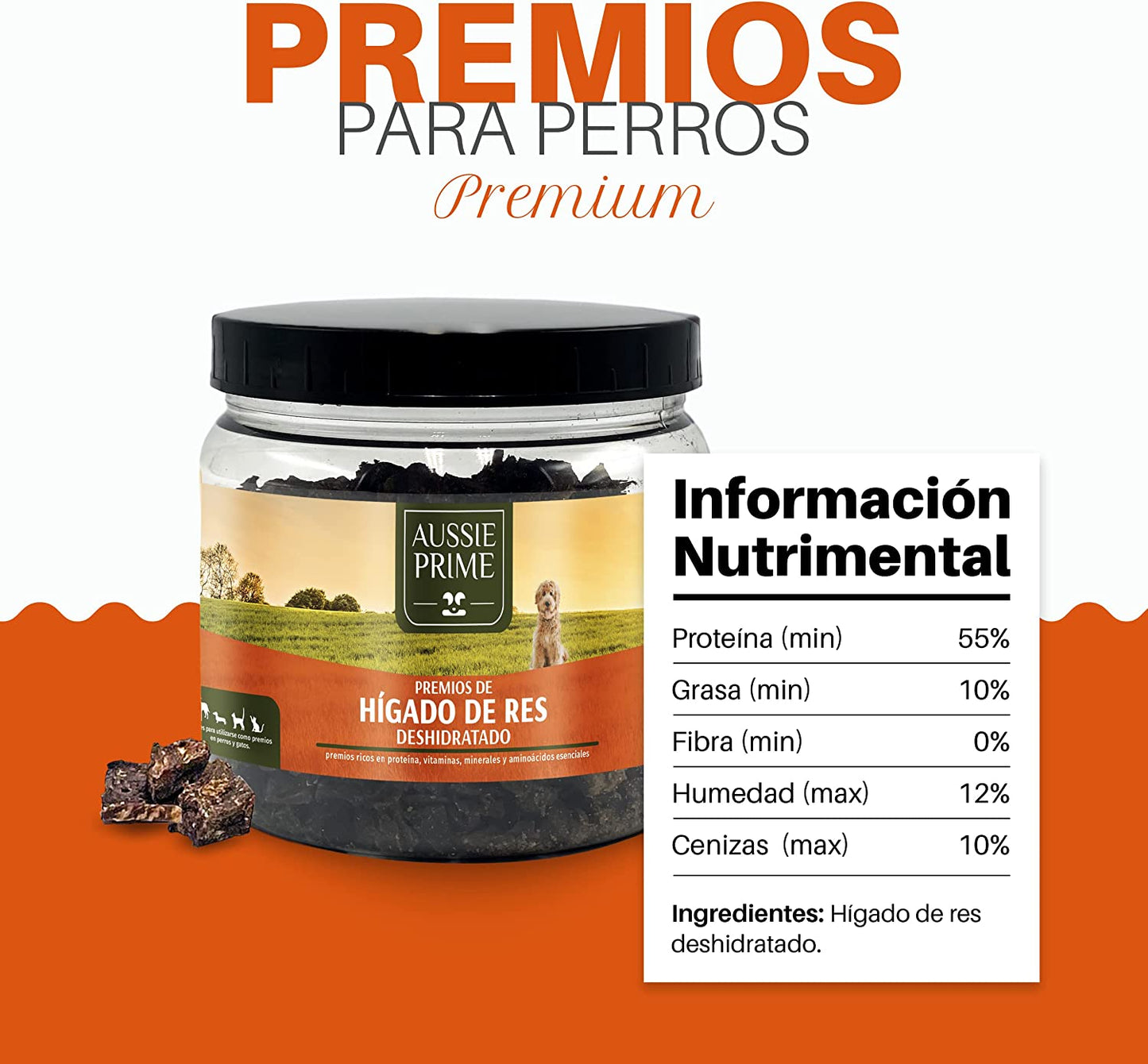 Premios para Perro – Hígado de Res Deshidratado – 250 gr